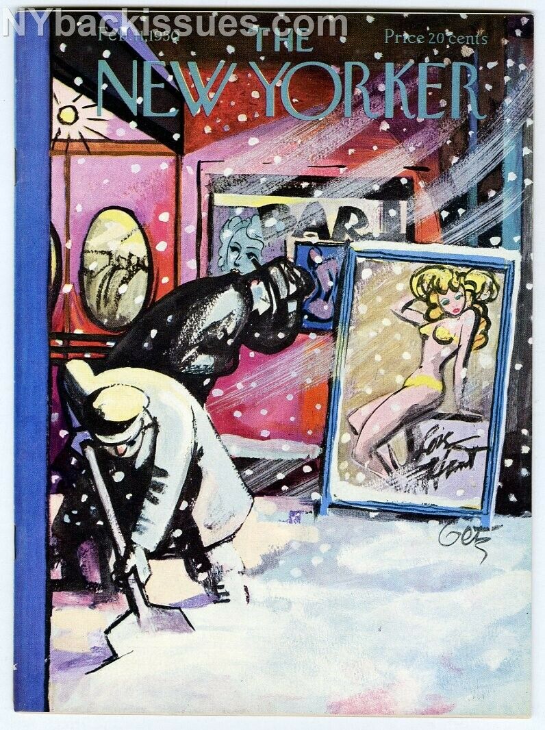 New Yorker magazine February 11 1950 stripper sign winter blizzard NEAR MINT