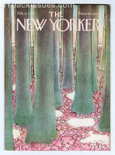 Load image into Gallery viewer, New Yorker magazine February 17 1975 Valentine&#39;s day heart leaves forest
