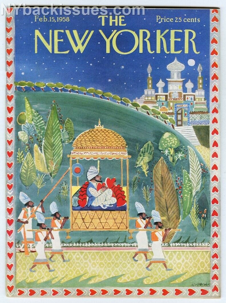 New Yorker magazine February 15 1958 V.S. Pritchett The Necklace NEAR MINT