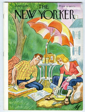 Load image into Gallery viewer, New Yorker magazine July 12 1947 backyard couple mixing cement for grill FINE
