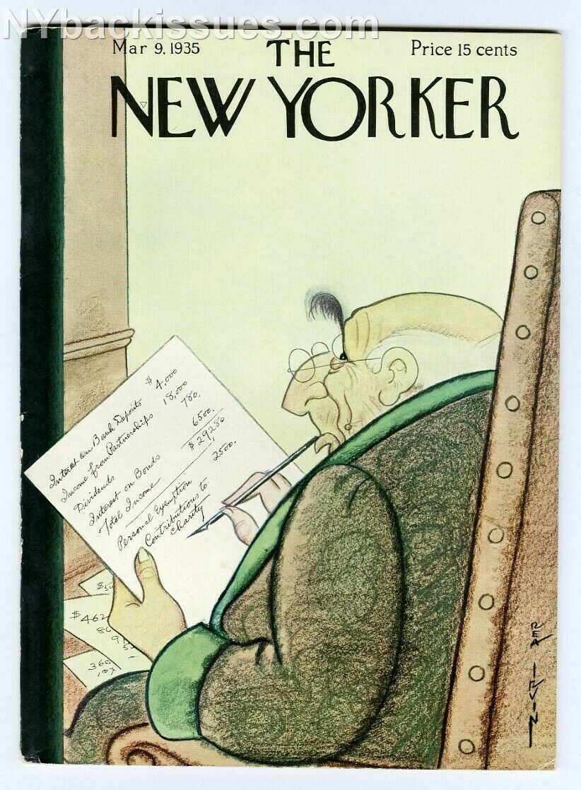 New Yorker magazine March 9 1935 Frances Warfield Frank B. Elser FINE