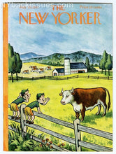 Load image into Gallery viewer, New Yorker magazine July 25 1953 farm cow pasture William Steig NEAR MINT
