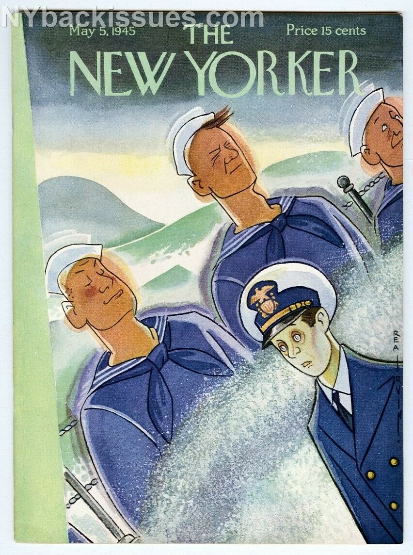 New Yorker magazine May 5 1945 Geoffrey T. Hellman Clinch Calkins NEAR MINT